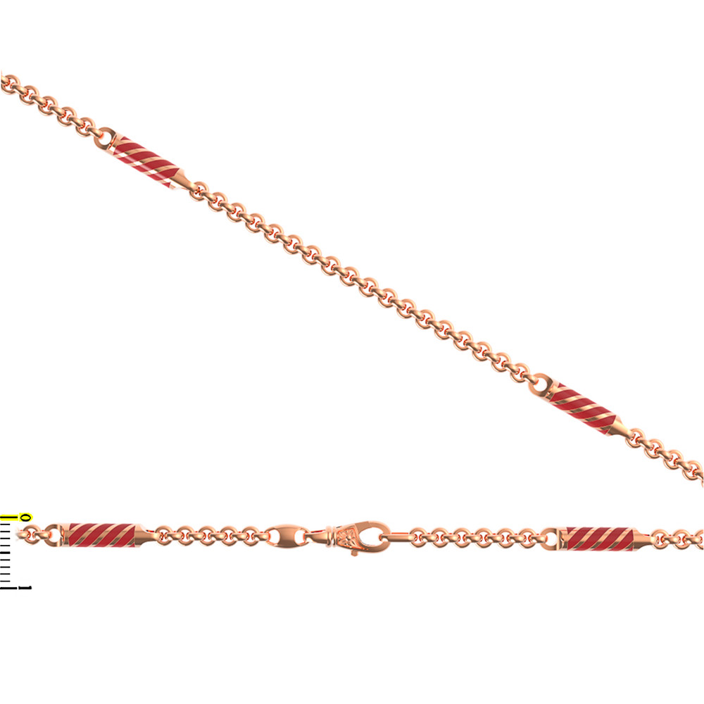 Цепь из золота c эмаль