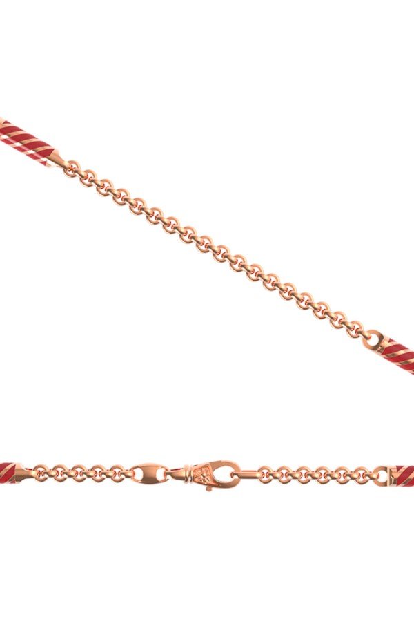 Цепь из золота c эмаль