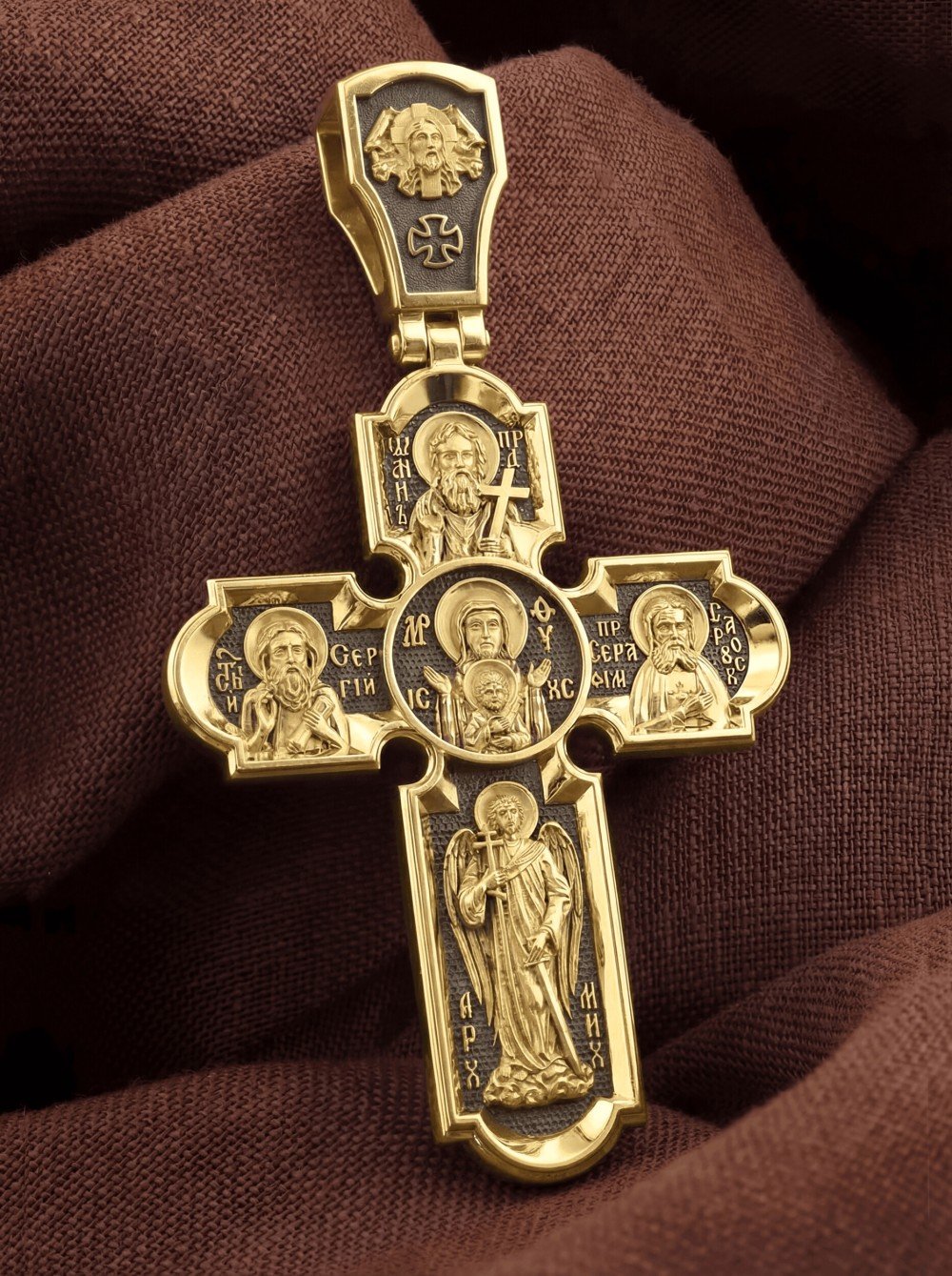 Крест из лимонного золота