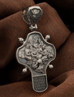 Крест из белого золота 585 пробы