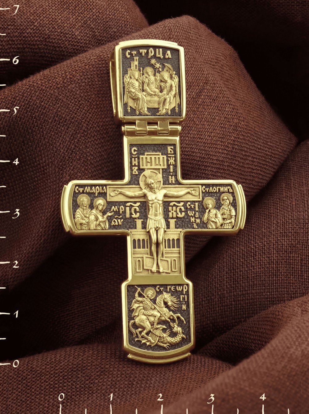 Крест из лимонного золота