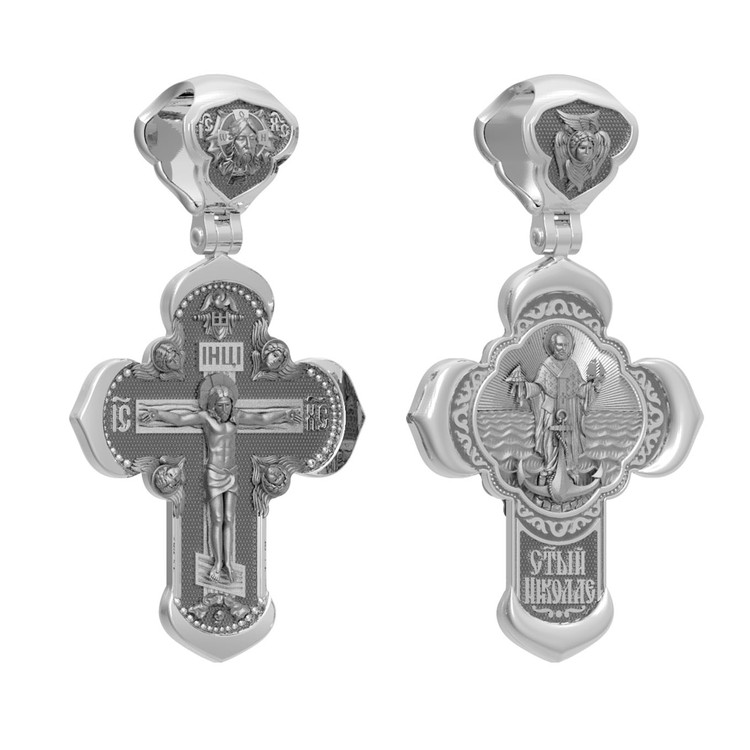 Крест из белого золота