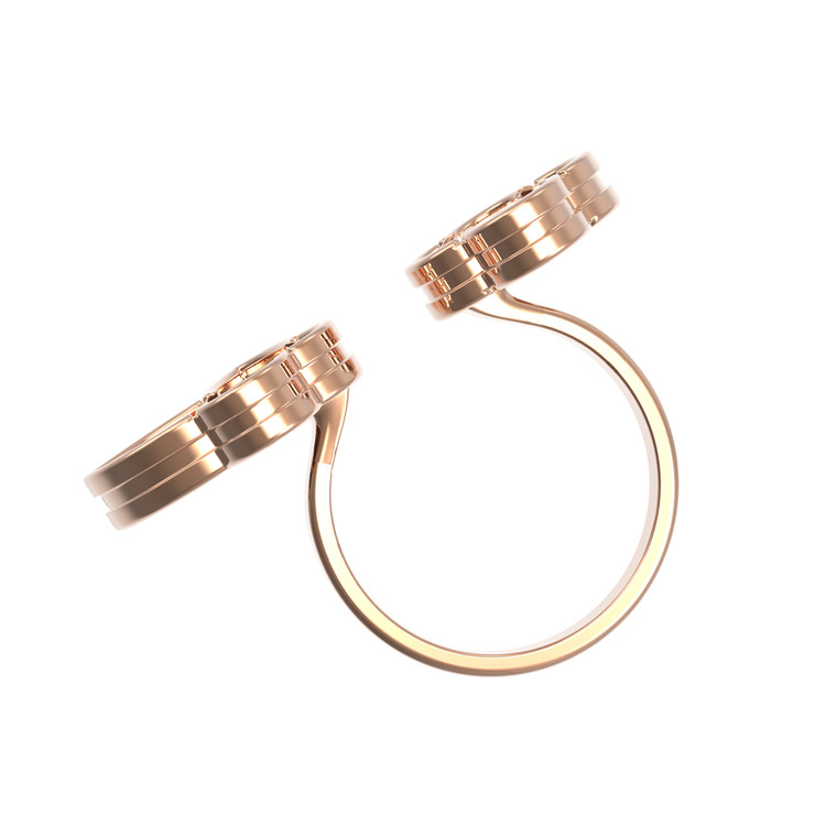 Кольцо из золота c тигровым глазом и перламутром