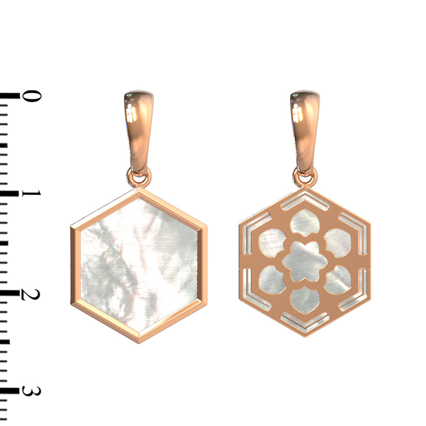 Подвеска из золота c перламутром