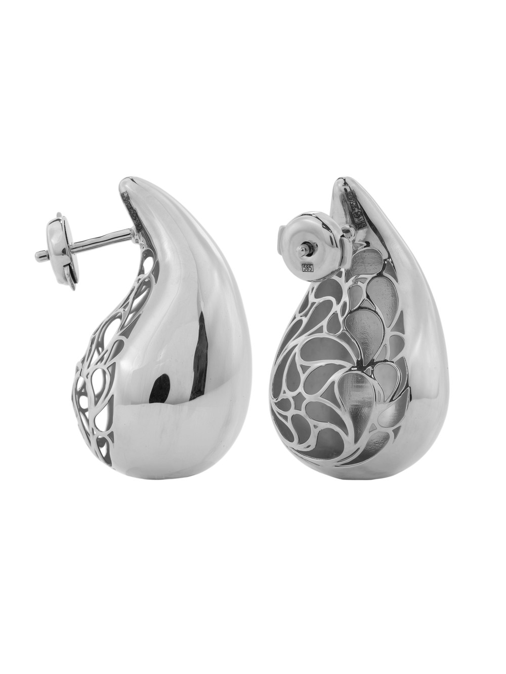 Серьги из белого золота