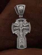 Крест из белого золота 585 пробы