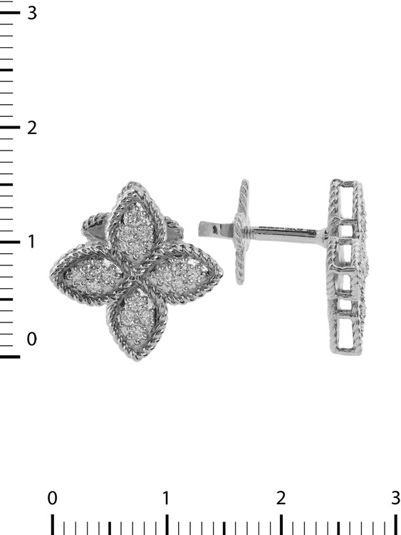 Серьги из белого золота c бриллиантами