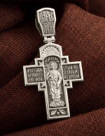 Крест из белого золота 585 пробы