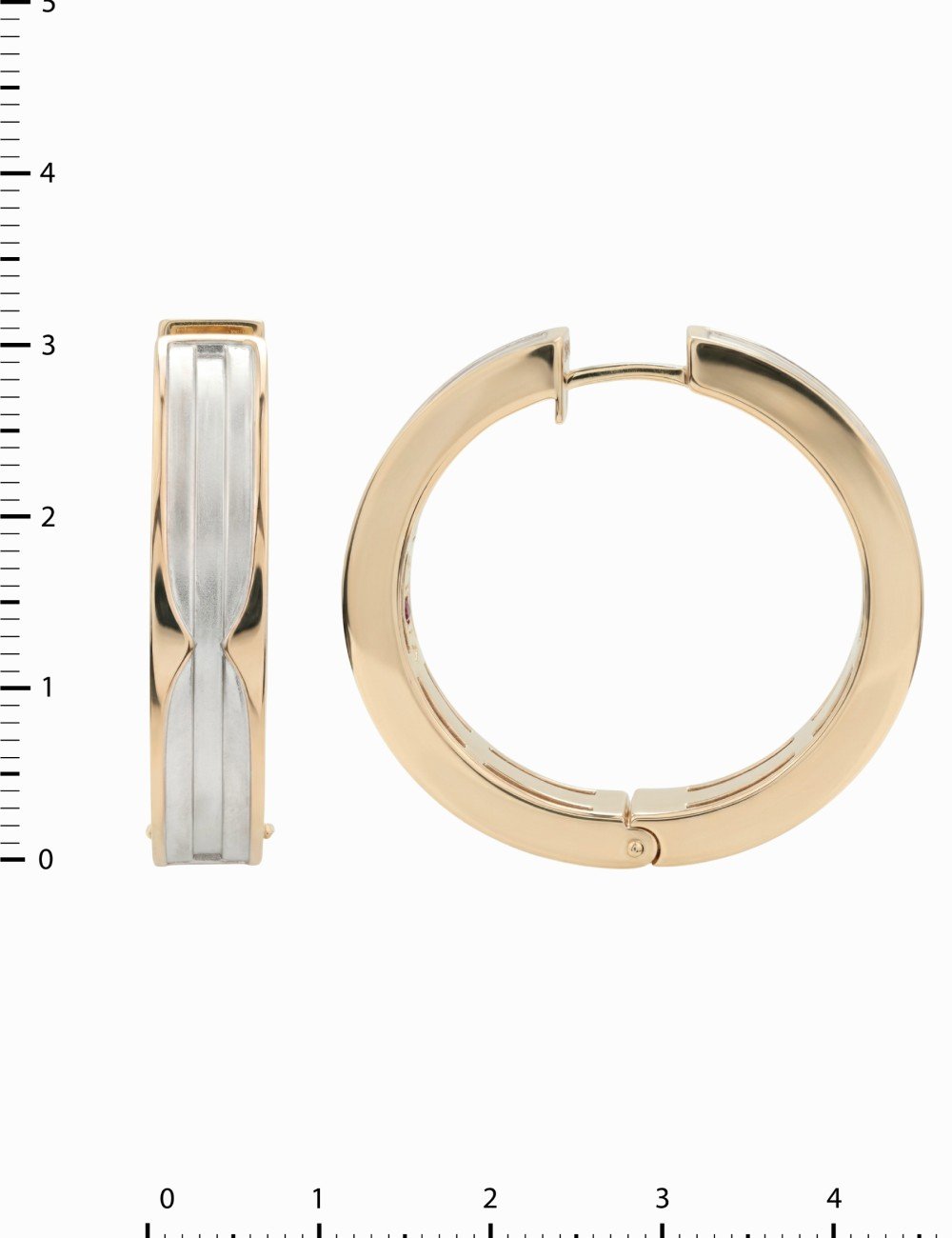 Серьги из золота 585 пробы c рубином