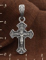 Крест из белого золота 585 пробы