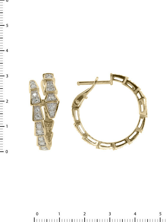 Серьги из лимонного золота c бриллиантами