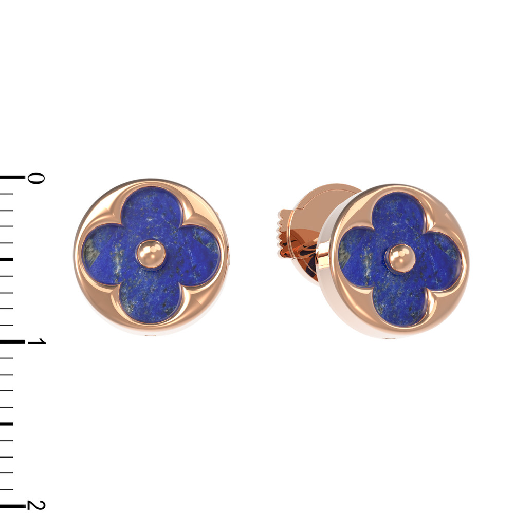 Серьги из золота c лазуритом