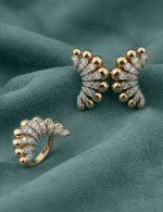 Серьги из золота 585 пробы c бриллиантами