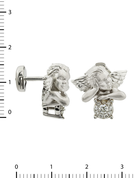 Серьги из белого золота c бриллиантами