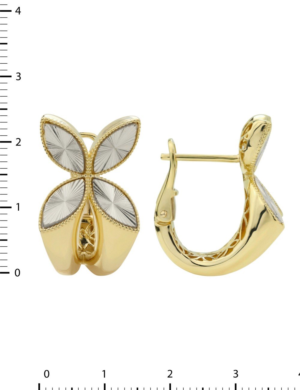 Серьги из лимонного золота 585 пробы