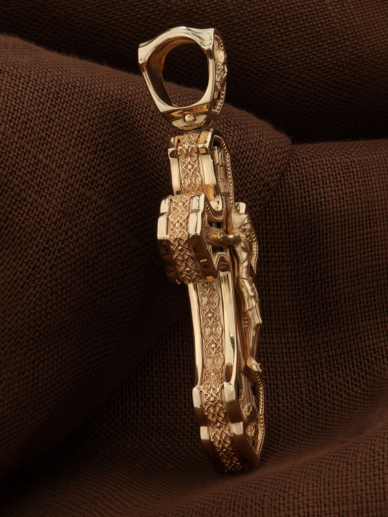 Крест из золота c ониксом