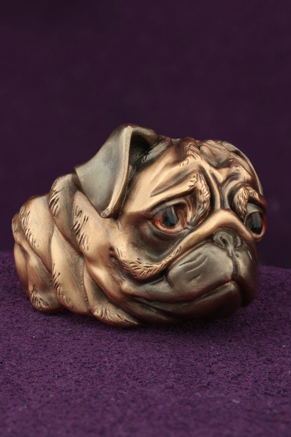 Кольцо из золота c эмаль