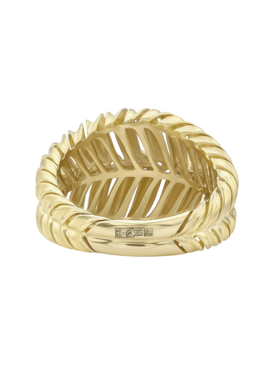 Кольцо из лимонного золота c бриллиантами