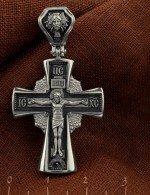 Крест из белого золота 585 пробы