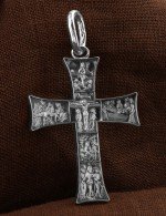 Крест из белого золота 585 пробы