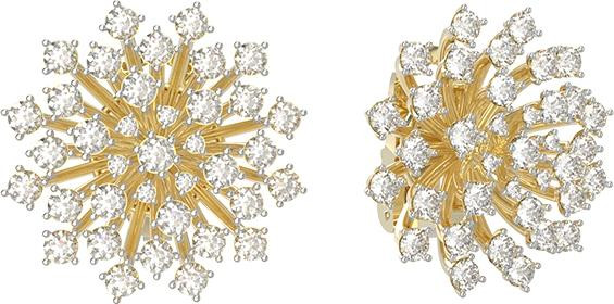 Серьги из лимонного золота c бриллиантами