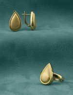 Серьги из лимонного золота 585 пробы