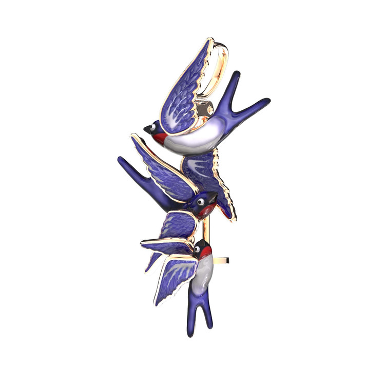 Брошь из золота c эмаль