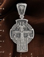 Крест из белого золота 585 пробы