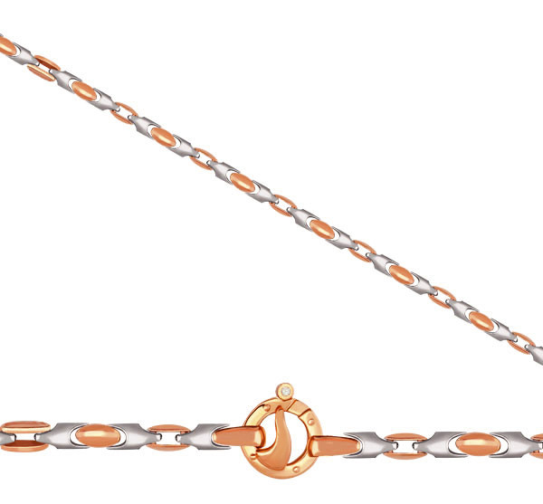 Цепь из золота c фианитом