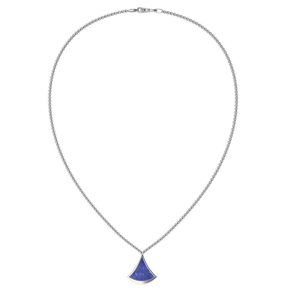 Колье из белого золота c лазуритом