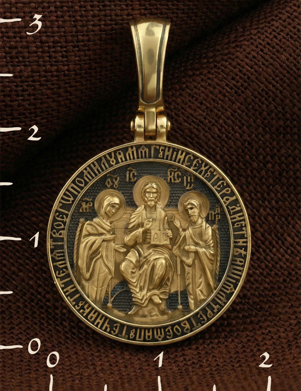 Образок из лимонного золота 585 пробы