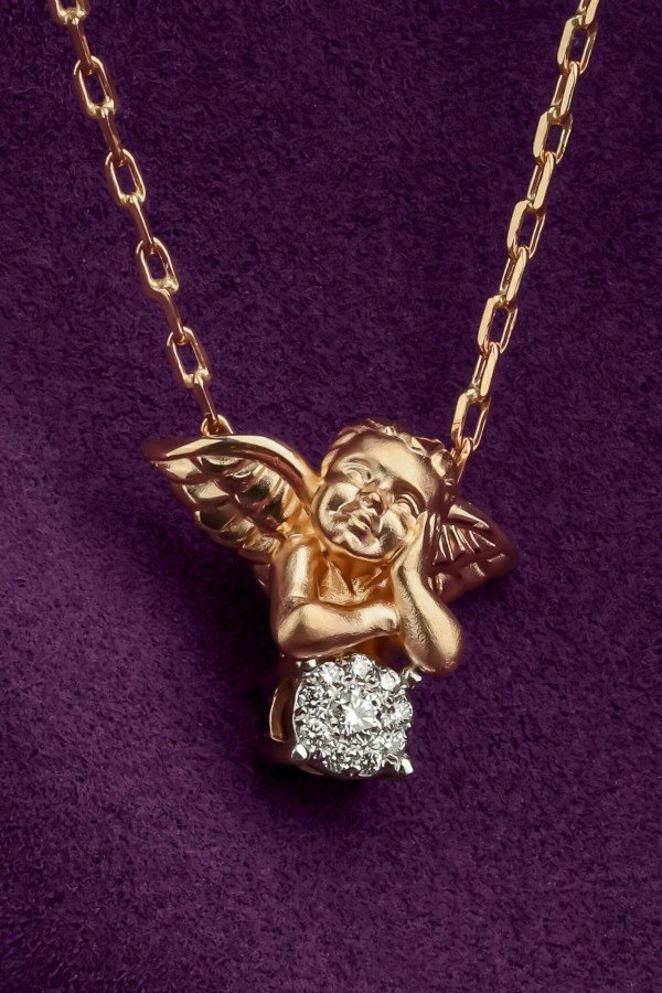 Колье из золота 585 пробы c бриллиантами