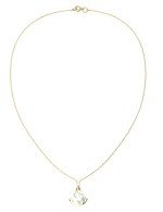 Колье из лимонного золота 585 пробы c бриллиантами и перламутром
