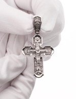 Крест из белого золота 585 пробы