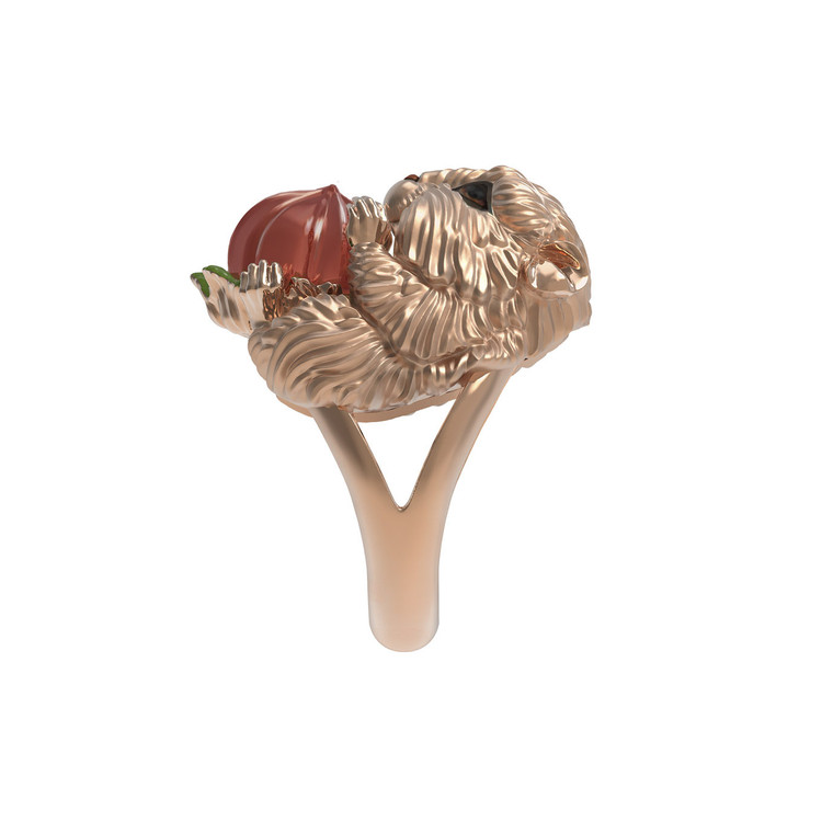 Кольцо из золота c эмаль