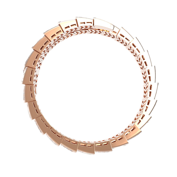 Браслет из золота c бриллиантами и перламутром