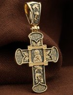 Крест из лимонного золота 585 пробы