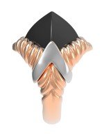 Кольцо из золота 585 пробы c ониксом
