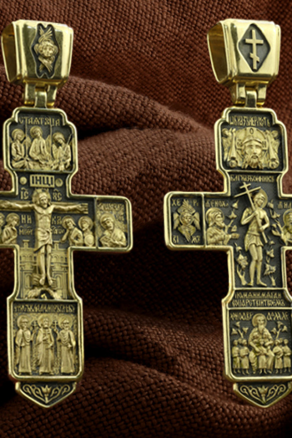 Крест из лимонного золота