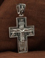 Крест из белого золота 585 пробы