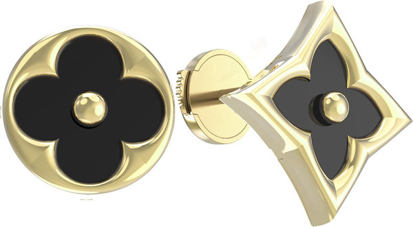 Серьги из лимонного золота c ониксом