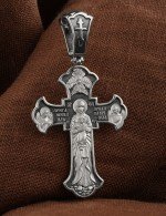 Крест из белого золота 585 пробы