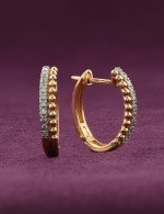 Серьги из золота 585 пробы c бриллиантами