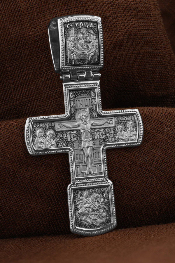 Крест из белого золота