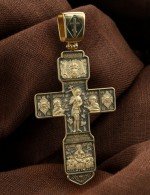 Крест из лимонного золота 585 пробы