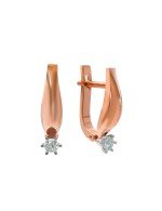 Серьги из золота 585 пробы c бриллиантами