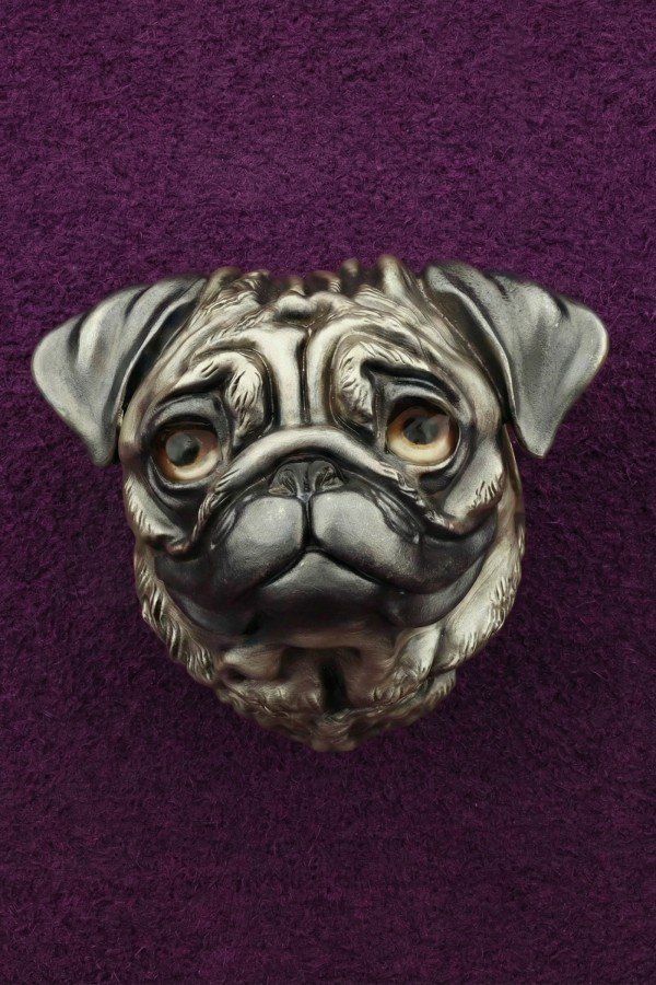 Подвеска из белого золота c эмаль