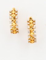 Серьги из золота 585 пробы c бриллиантами