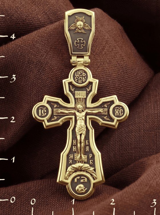 Крест из лимонного золота