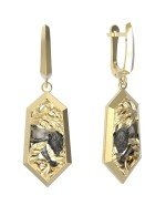 Серьги из лимонного золота 585 пробы